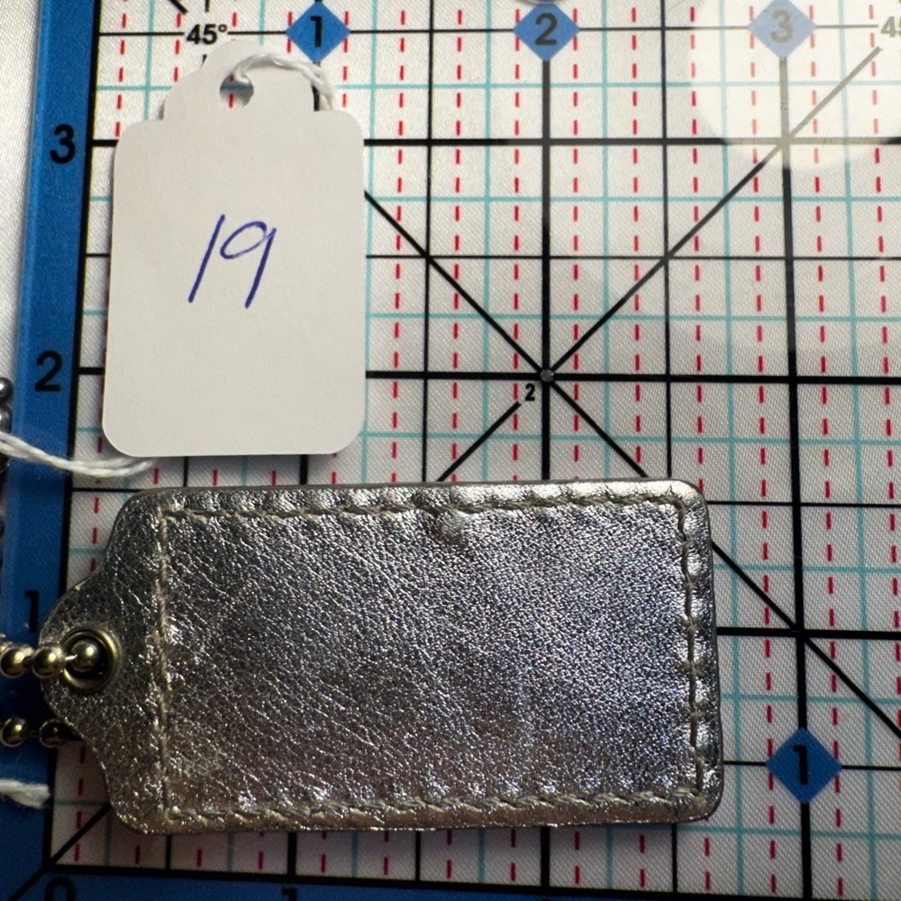 Coach Metallic Silver Keychain - Picture 2 of 2